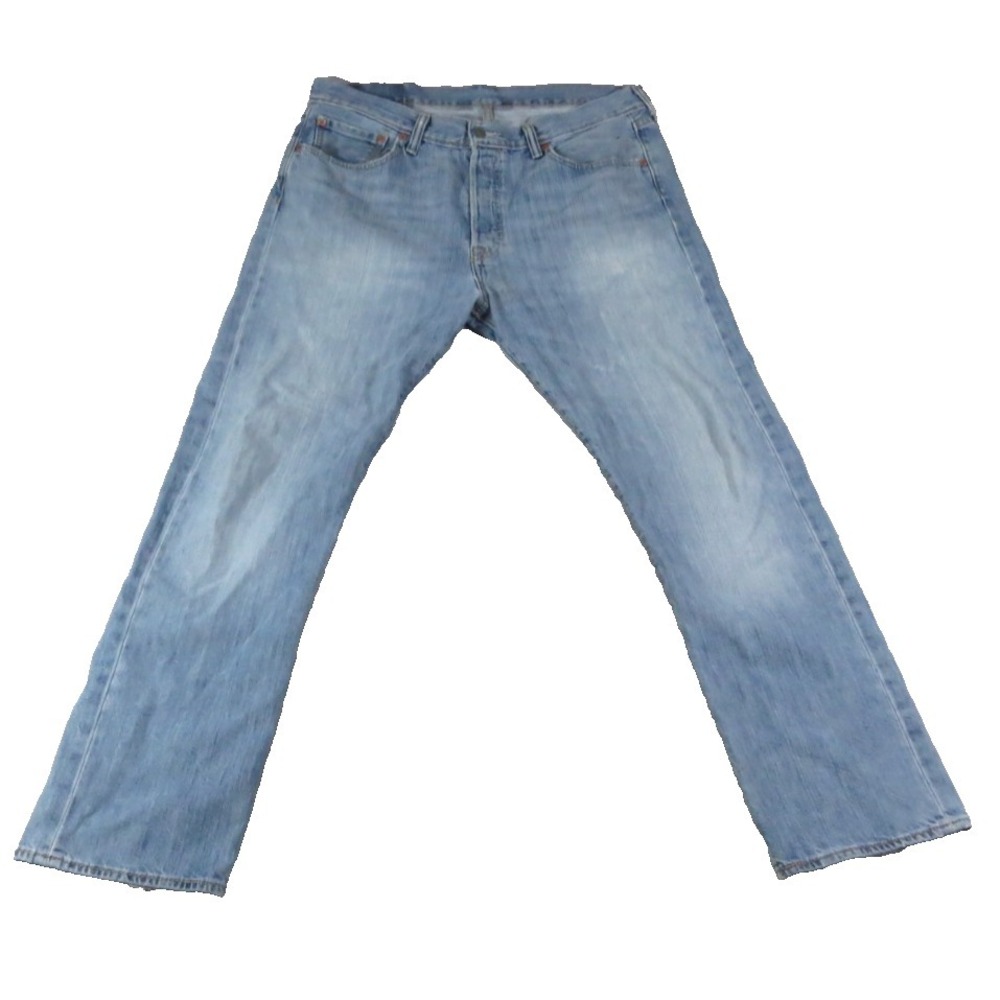 Levi's 501 Original Fit Button Fly Straight Leg Denim Jeans Mens 34x30 Blue Wash